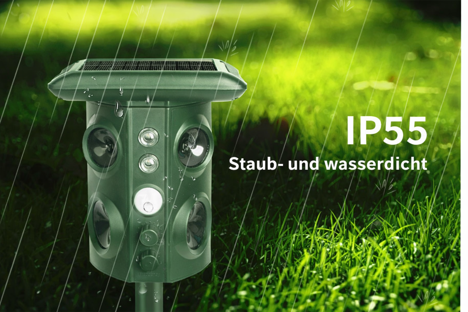 ZKNEN® Ultraschall- & Vibrationsabwehr – Effektiver Schutz vor Katzen und Tieren im Garten